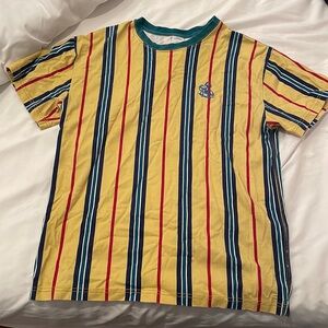 Multicolored Embroidered Striped T-Shirt